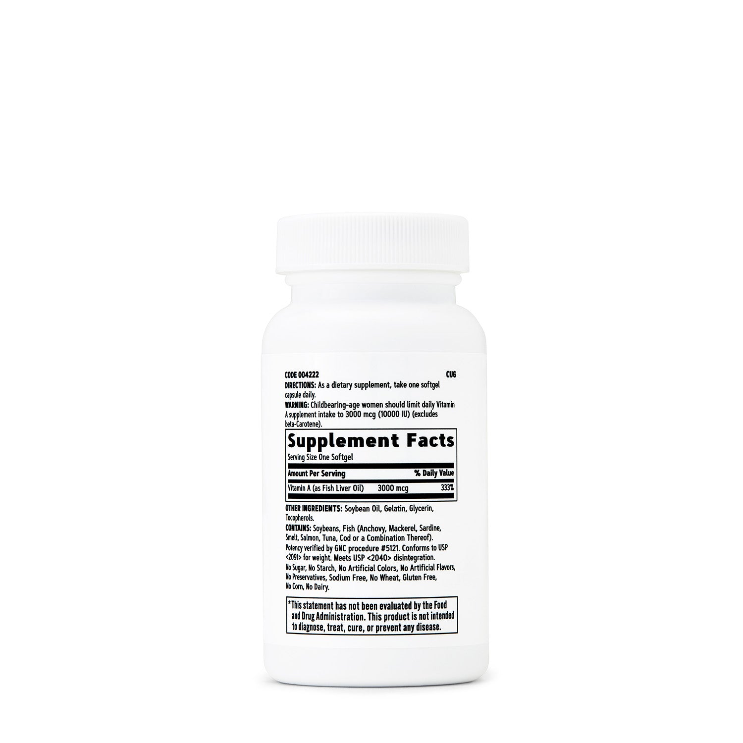 GNC Vitamin A 3000 mcg (10,000 IU)