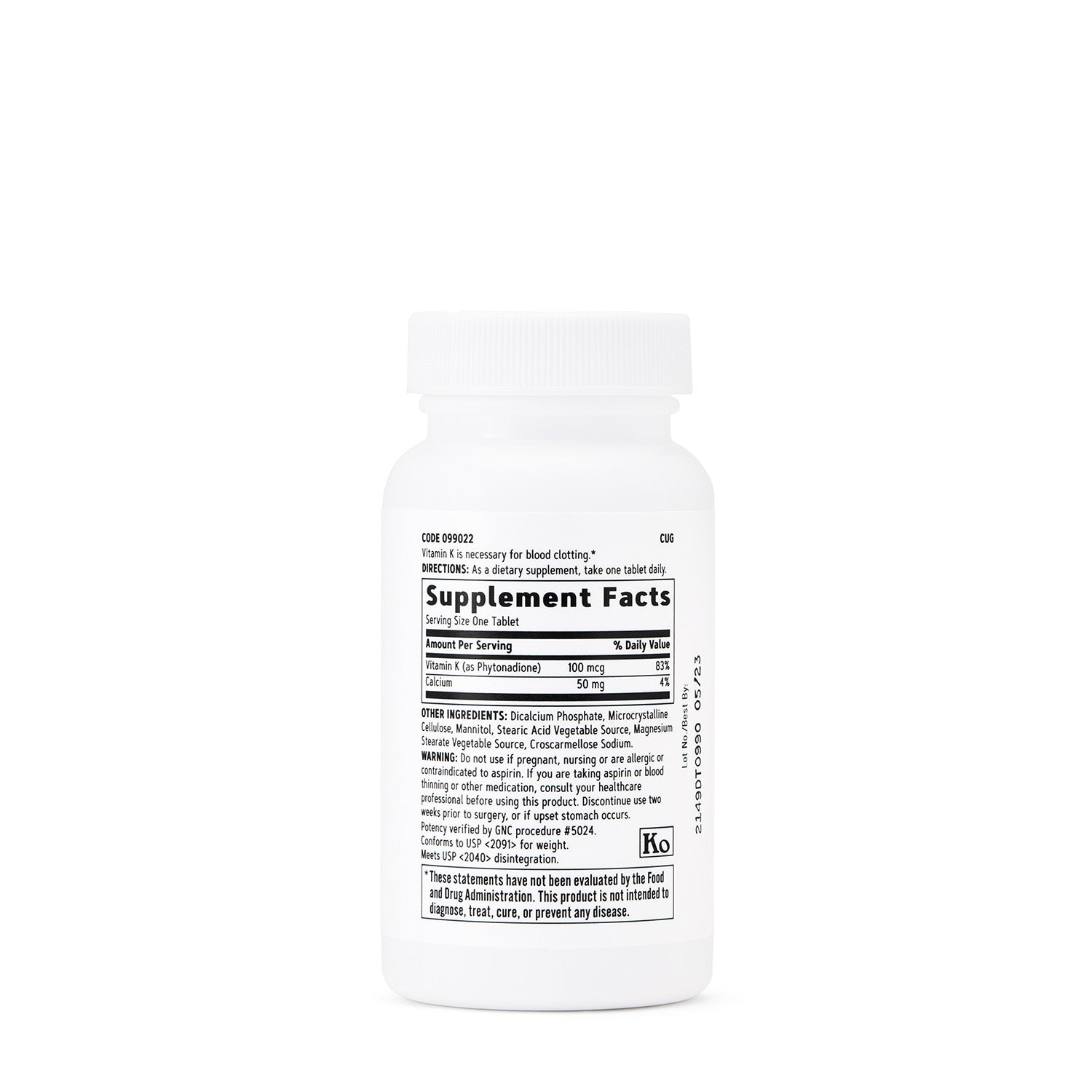 GNC Vitamin K 100 mcg