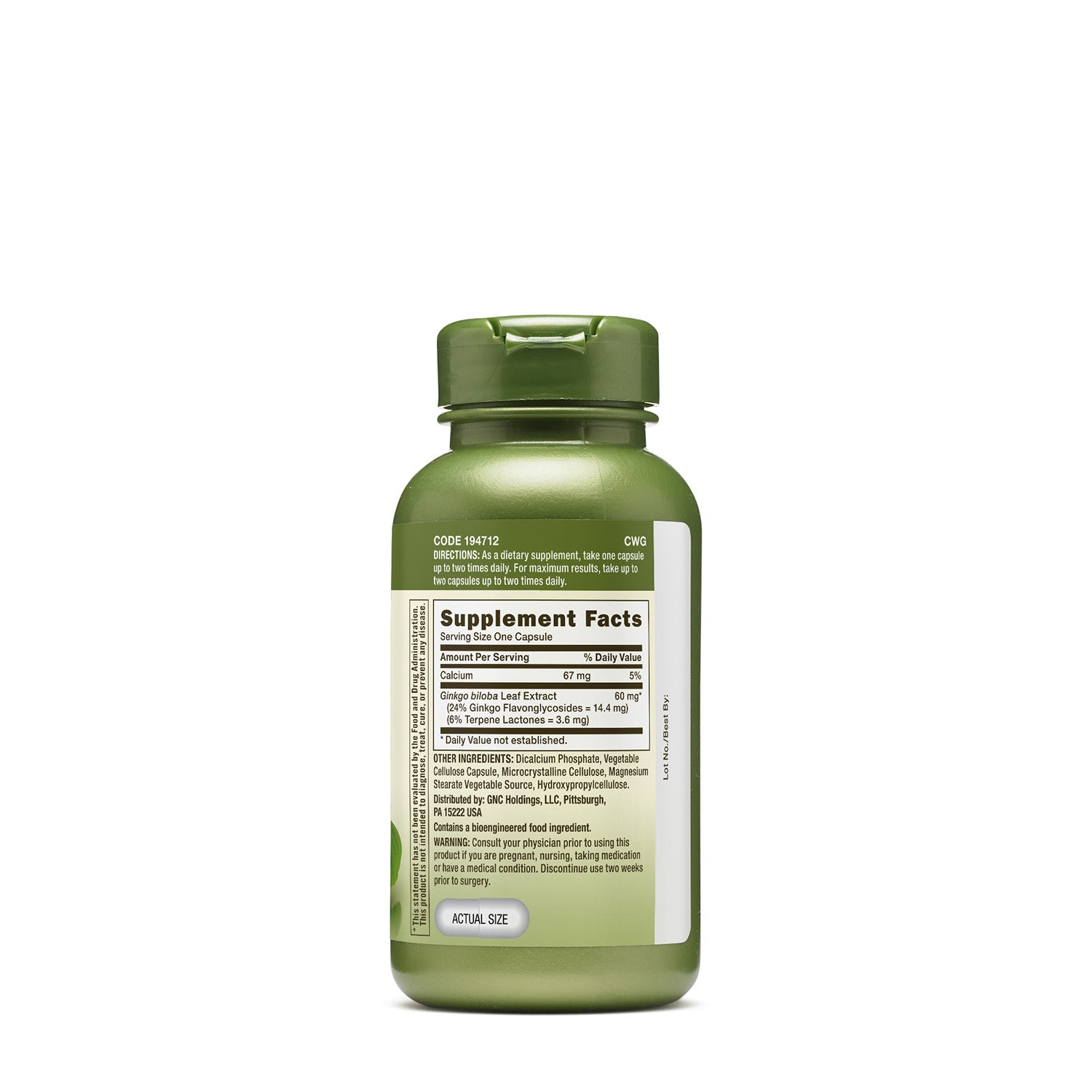 GNC Herbal Plus® Ginkgo Biloba 60 mg