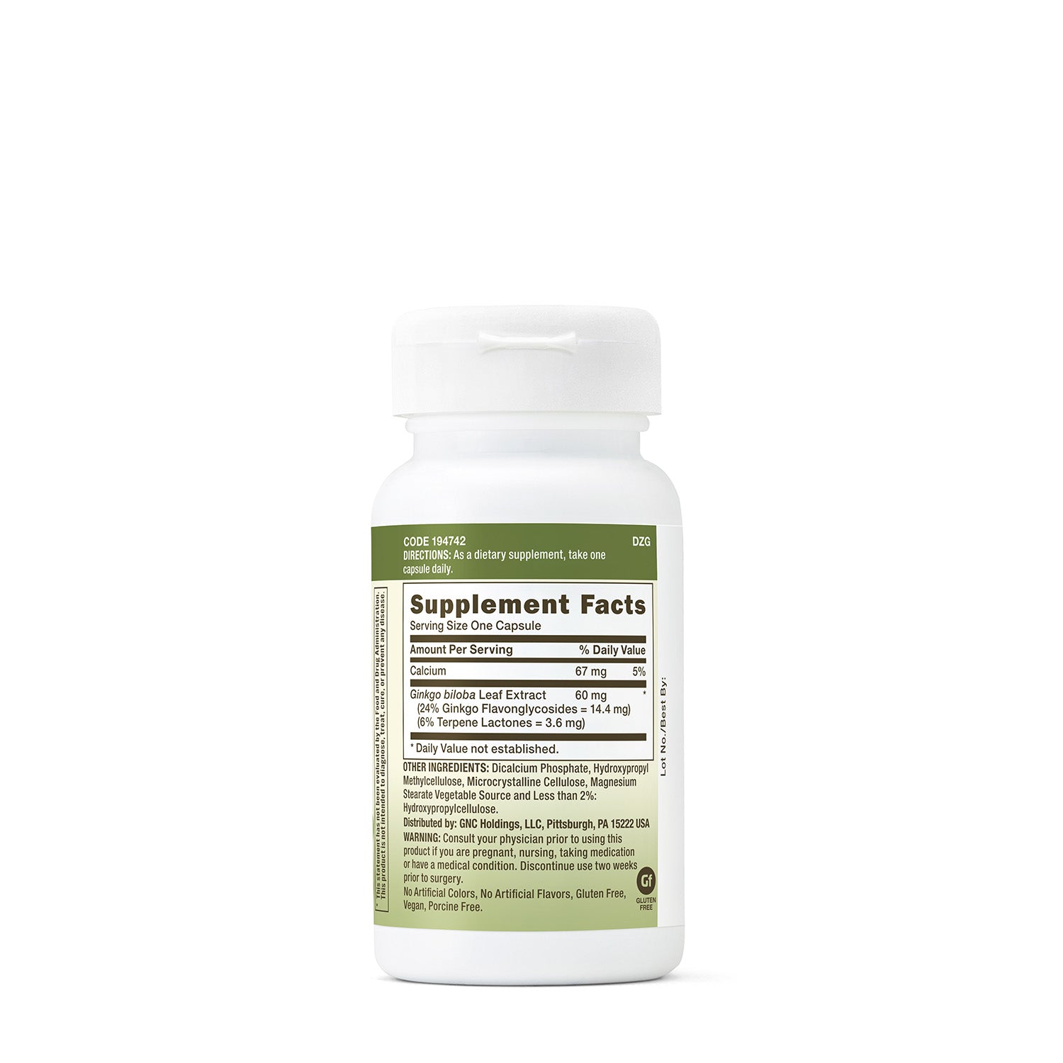 GNC Herbal Plus® Ginkgo Biloba 60 mg