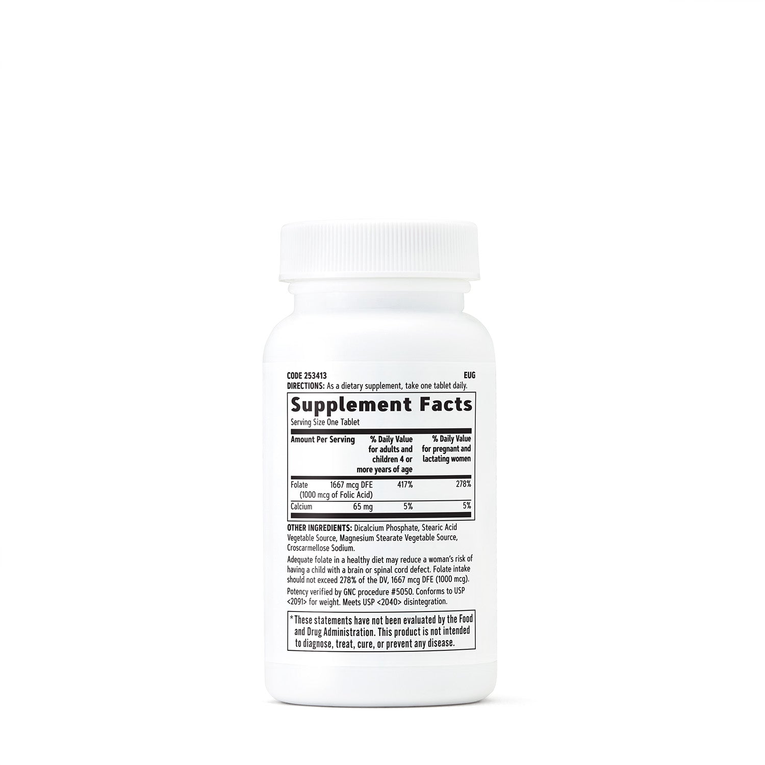 GNC Folic Acid 1000 mcg