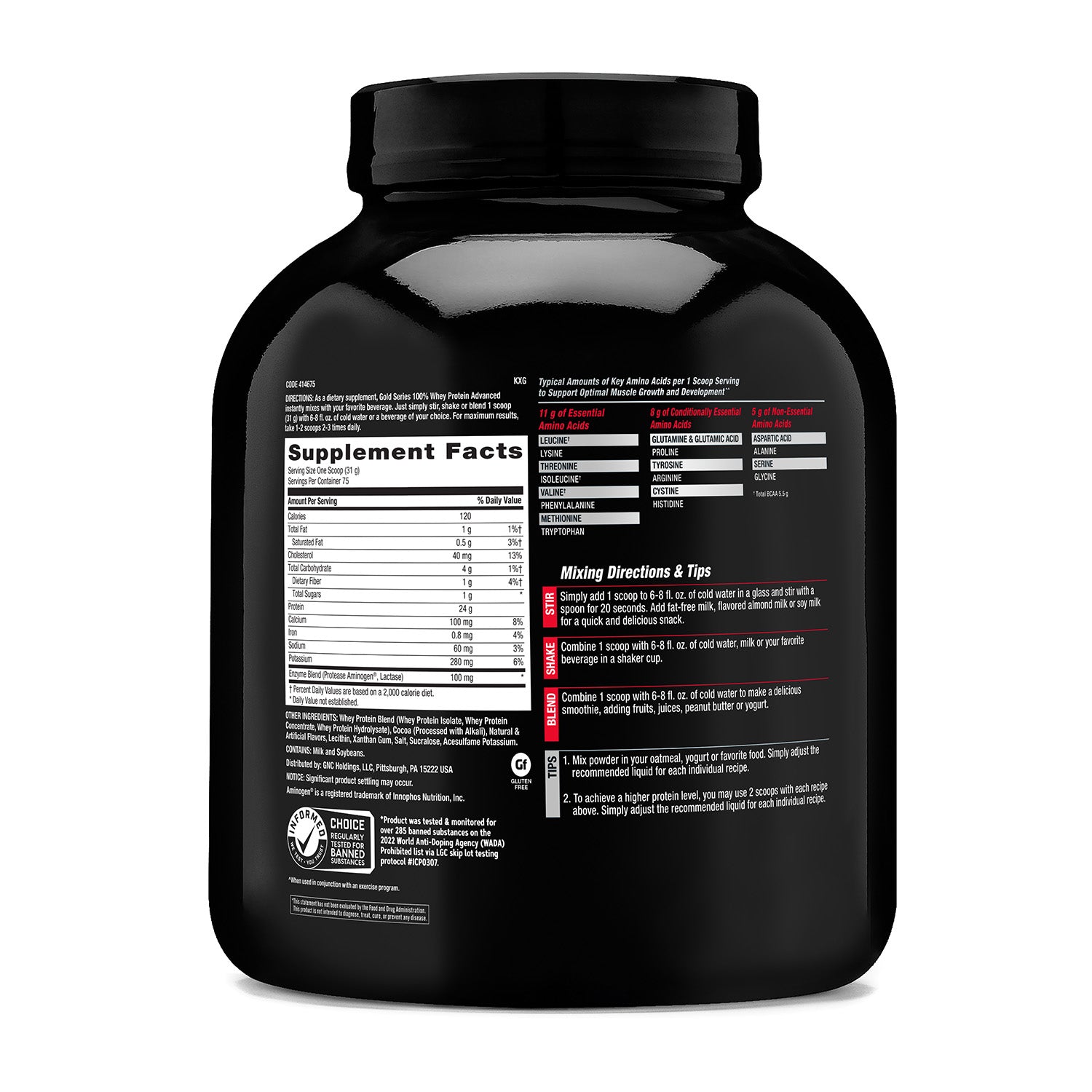 GNC Pro Performance® AMP Gold Series 100% Whey Protein Advanced