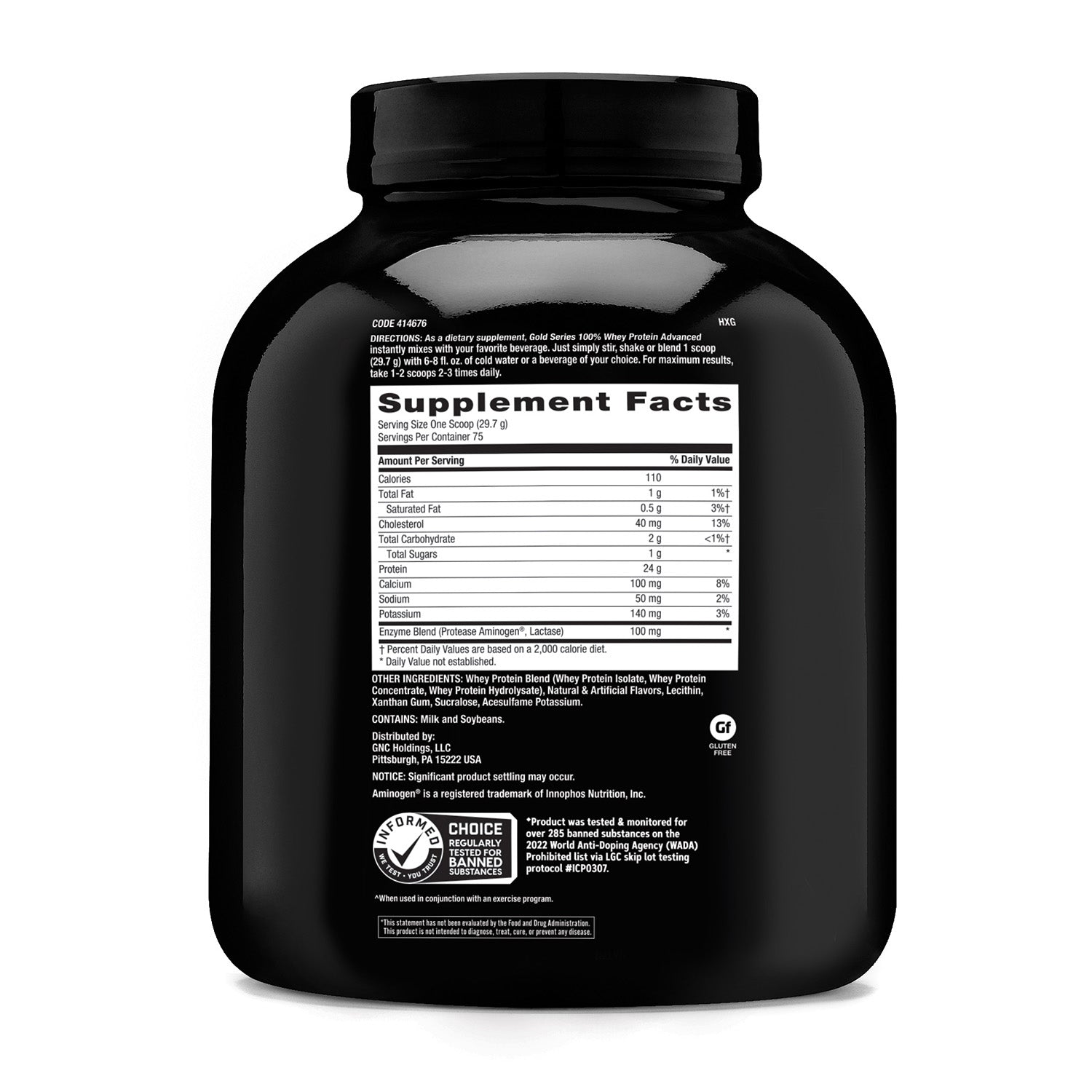 GNC Pro Performance® AMP Gold Series 100% Whey Protein Advanced