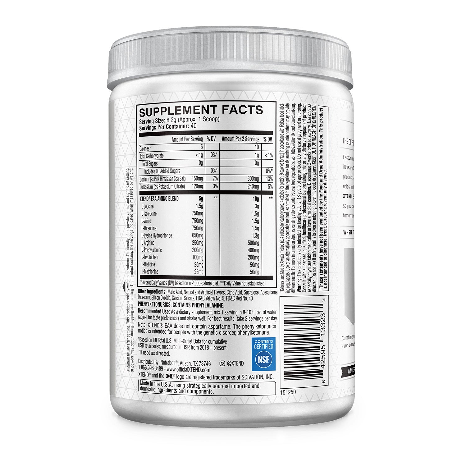 Scivation Xtend® EAA Essential Amino Acids Zero Sugar