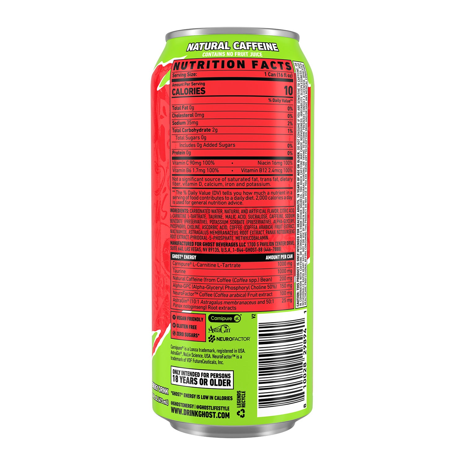 GHOST® Energy Drink Zero Sugar 473 mL