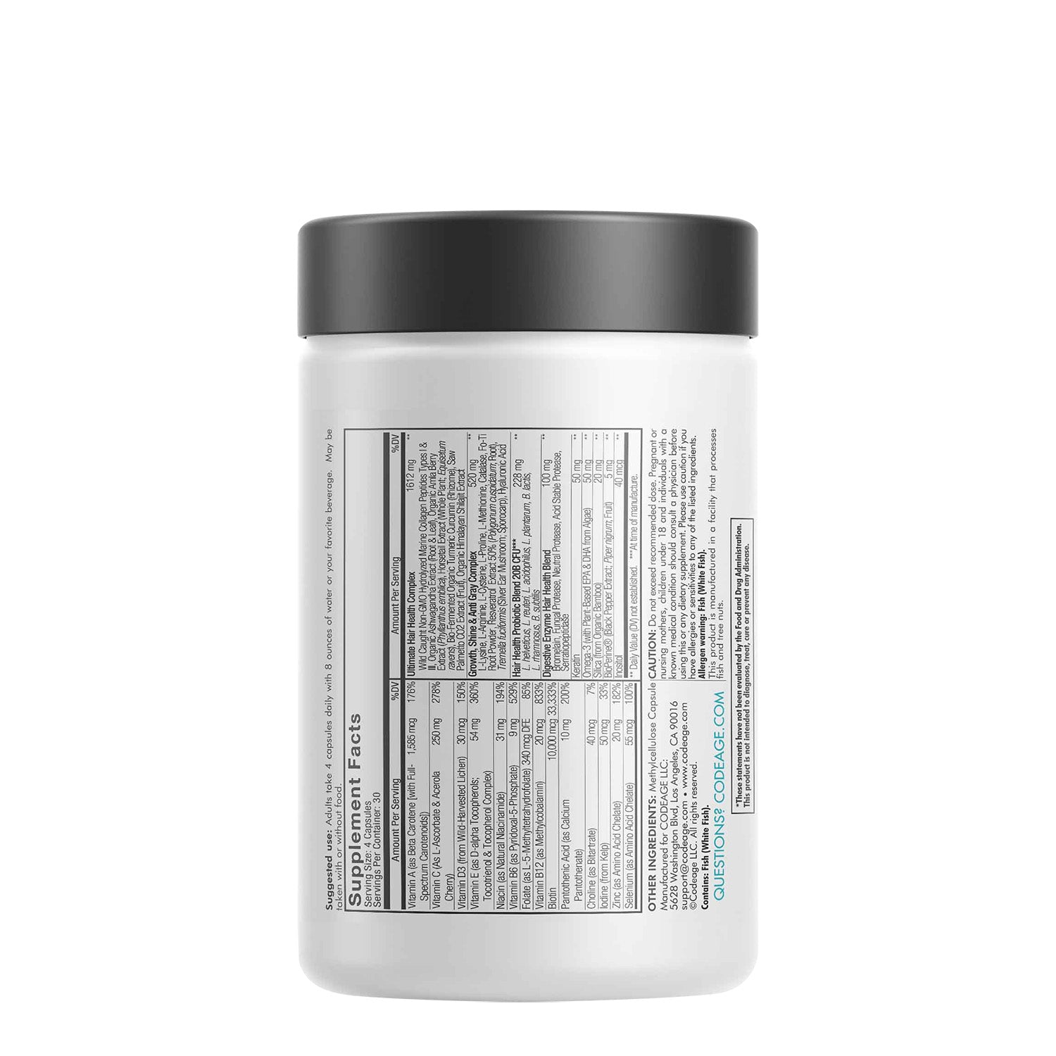 Codeage Hair Vitamins with Keratin, Biotin & Collagen