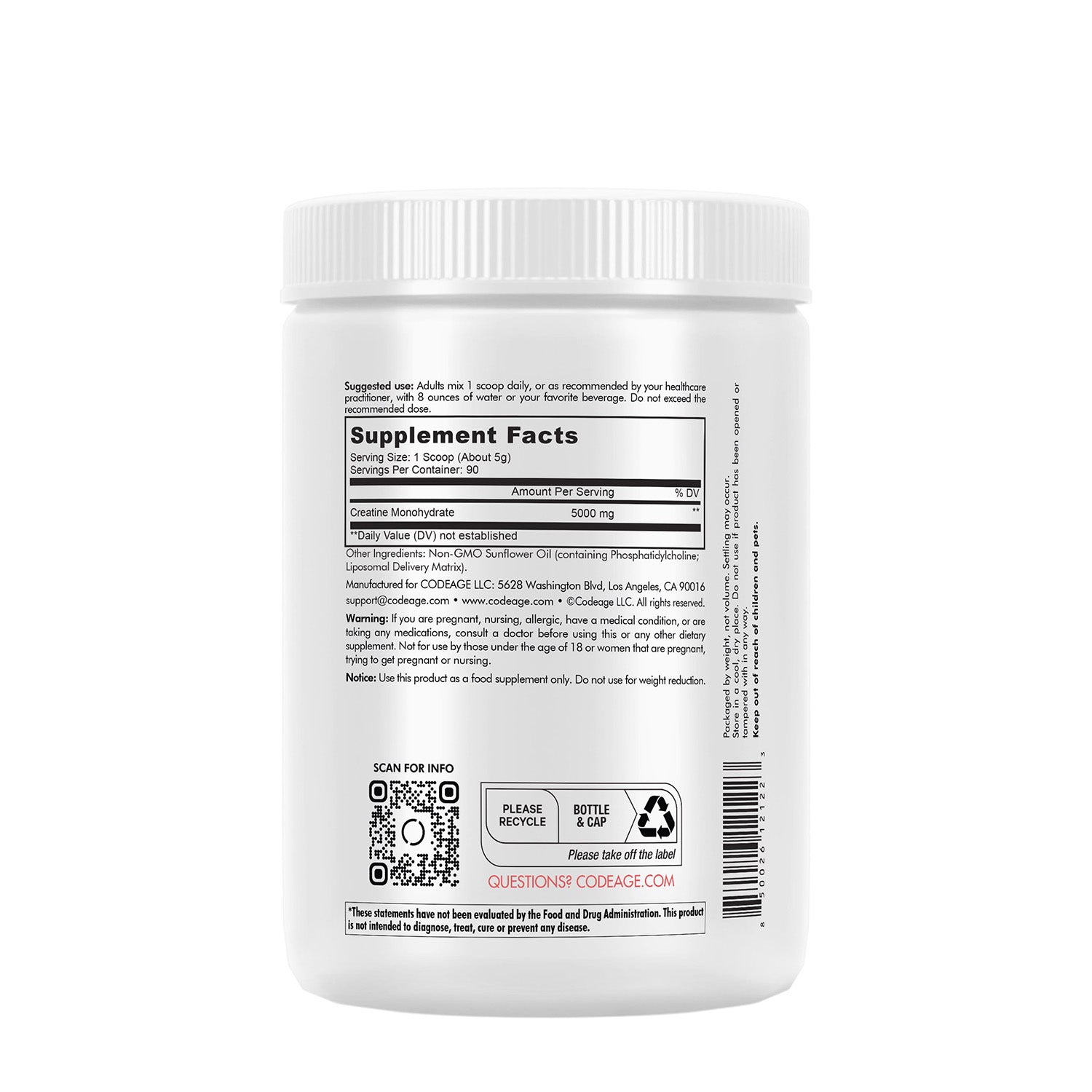 Codeage Liposomal Creatine Monohydrate
