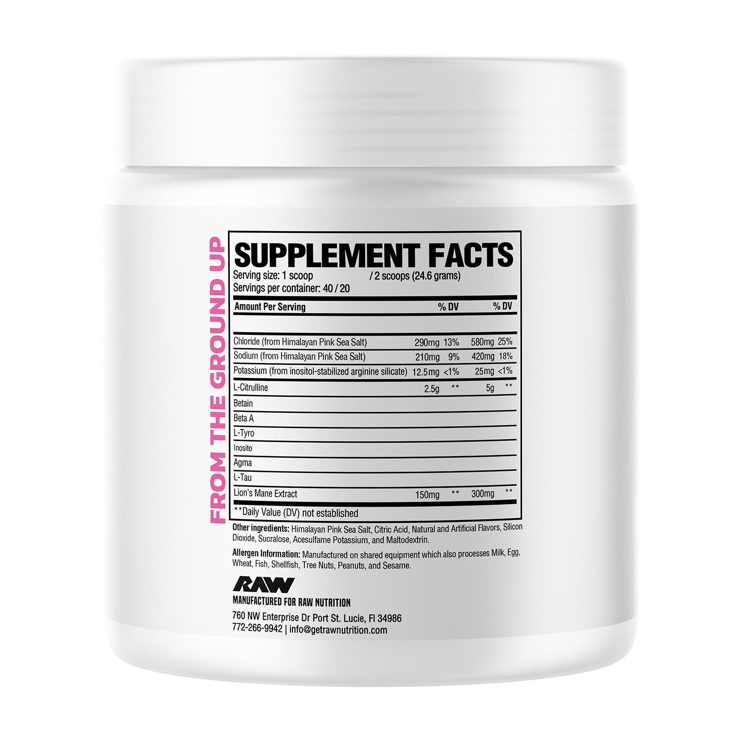 RAW Nutrition Pump Non-Stim Pre-Workout