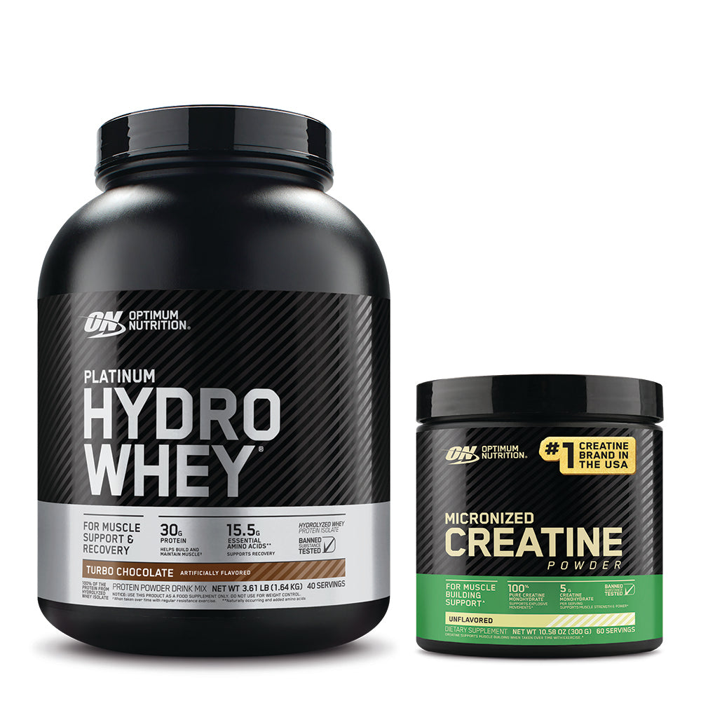 Optimum Nutrition® Platinum Hydro Whey® & Micronized Creatine Powder Bundle