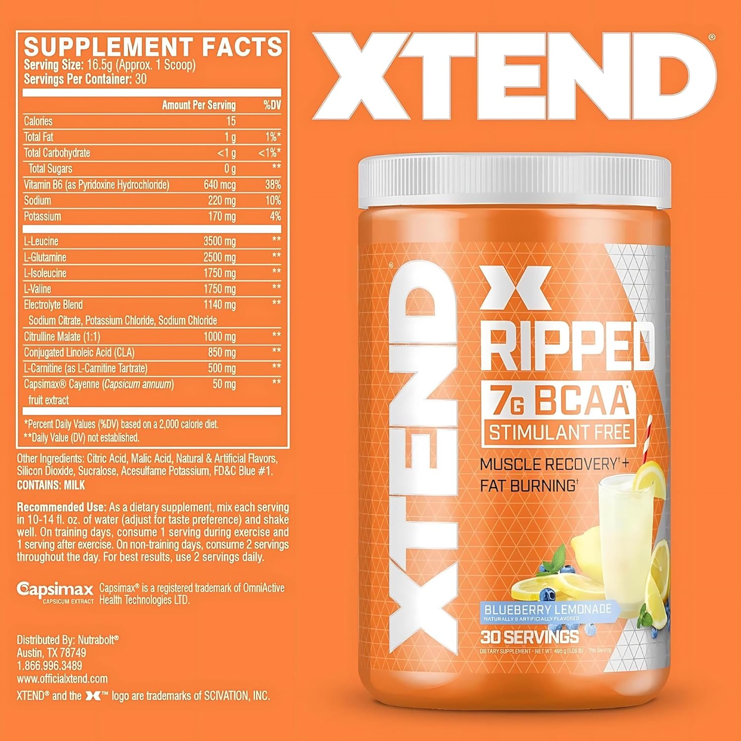 Scivation Xtend® Ripped 7g BCAA®