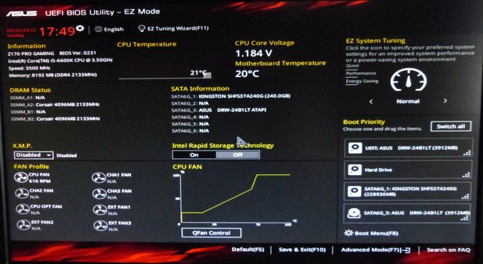 ASUS Z170 Pro Gaming Motherboard - BIOS