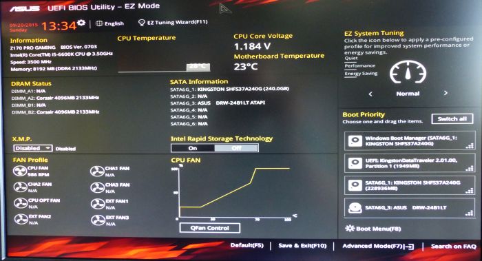ASUS Z170 Pro Gaming Motherboard - BIOS