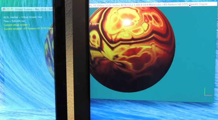 GLSL Hacker, virtual screen demo under Mac OS X Mavericks