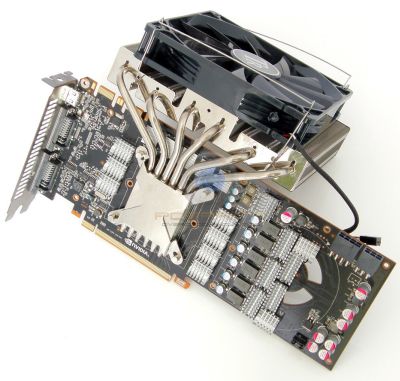 GTX 480 cooled by Thermalright's SpitFire VGA cooler