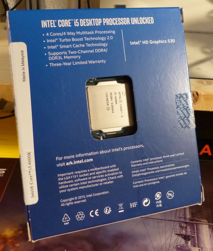 Intel Core i5 6600K CPU