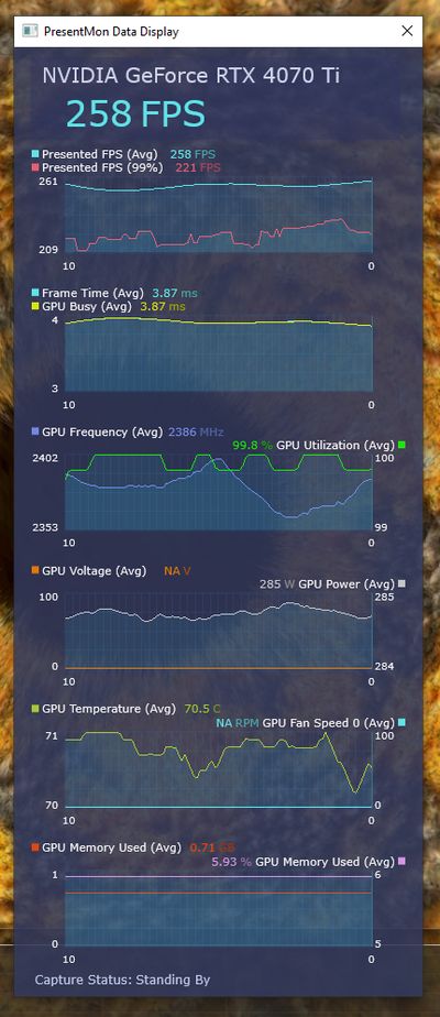 Intel PresentMon screenshot