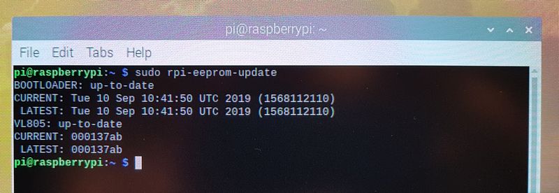 Raspberry Pi 4 - rpi-eeprom-update