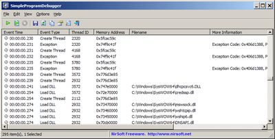 SimpleProgramDebugger  screenshot