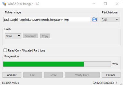Win32DiskImager screenshot